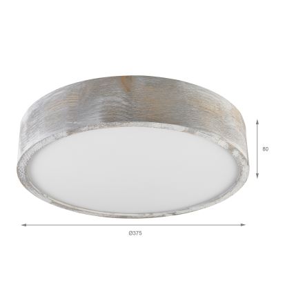 Brilagi - Φωτιστικό οροφής PINO 2xE27/15W/230V πεύκο/ασημί διάμ. 37,5 εκ.