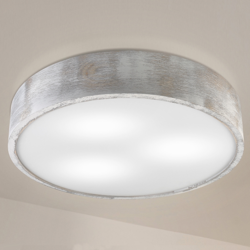 Brilagi - Φωτιστικό οροφής PINO, 3x E27 (15W/230V), πεύκο/ασημί, Ø 47,5 cm
