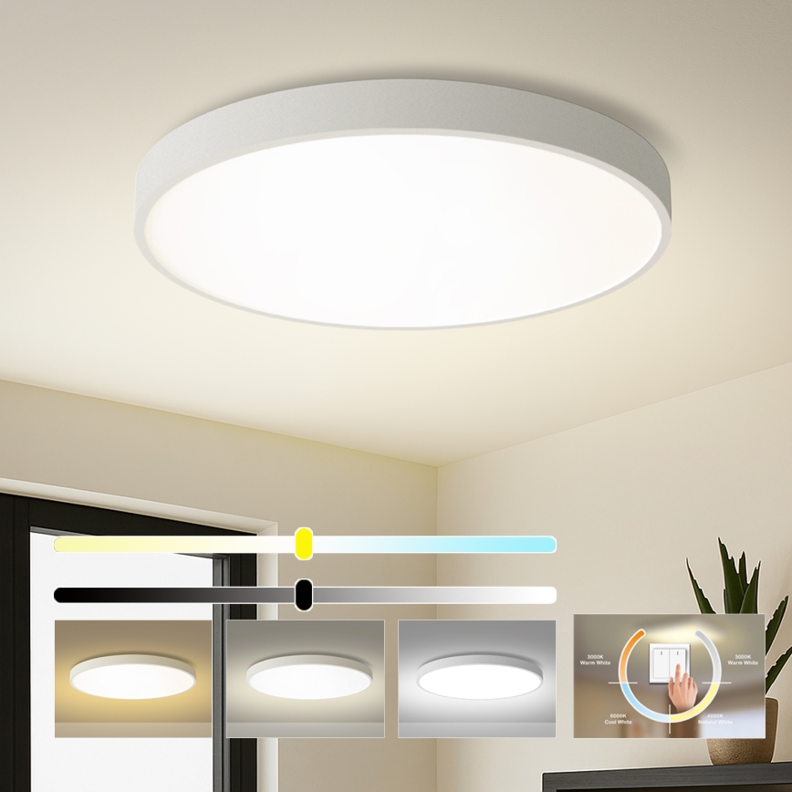 Brilagi - Φωτιστικό οροφής POOL LED/100W/230V 3000/4500/6000K, Ø 80 cm, λευκό