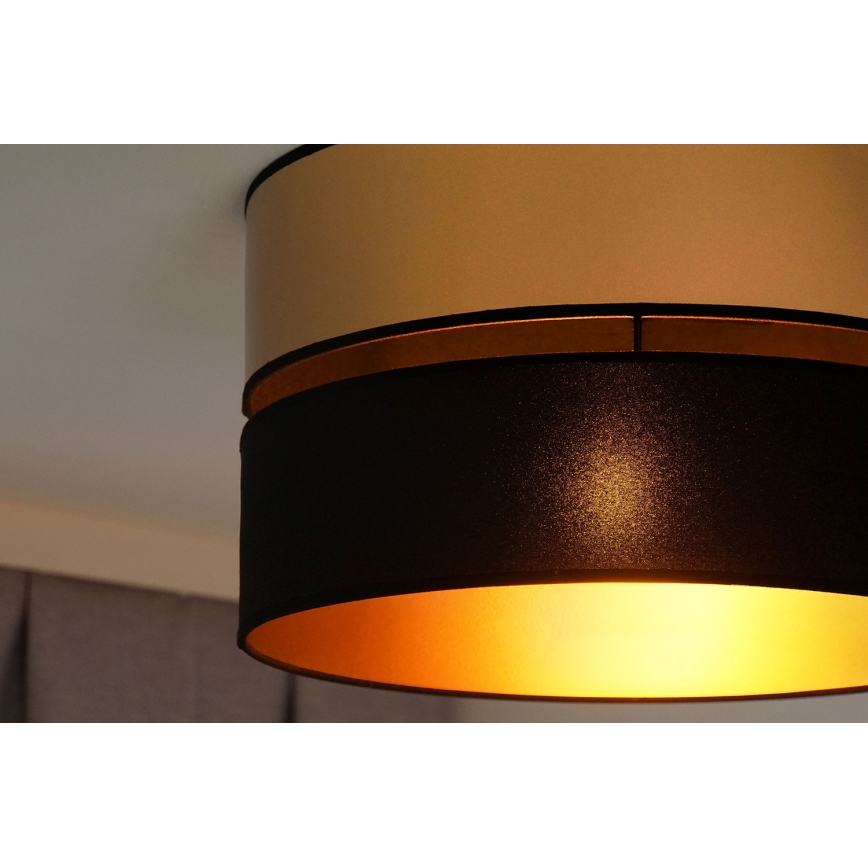 Brilagi - Φωτιστικό οροφής ROYAL 1xE27/15W/230V διάμετρος 40 cm μαύρο/χρυσό