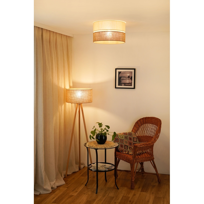 Brilagi - Φωτιστικό οροφής ROYAL YUTE 1xE27/15W/230V διάμετρος 40 cm μπεζ/κρεμ