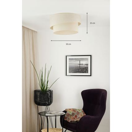 Brilagi - Φωτιστικό οροφής SHINE 1xE27/15W/230V διάμετρος 50 cm κρεμ