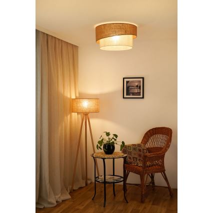 Brilagi - Φωτιστικό οροφής SHINE 1xE27/15W/230V διάμετρος 50 cm μπεζ/κρεμ