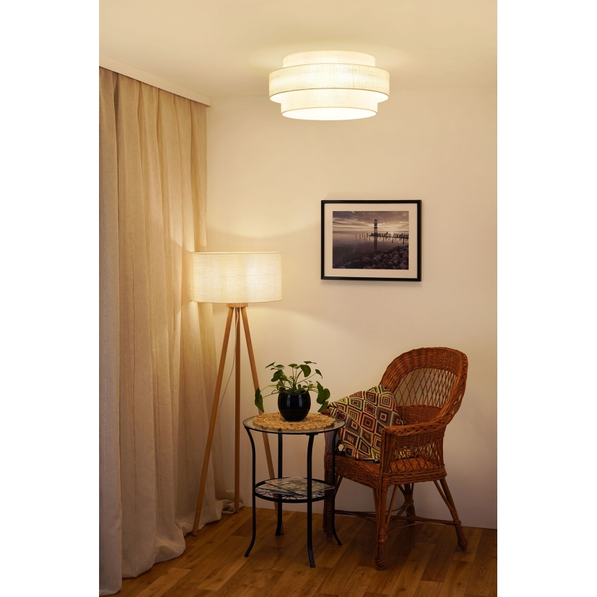 Brilagi - Φωτιστικό οροφής SPACE YUTE LED/12W/230V διάμετρος 50 cm 3000K/4000K/6400K κρεμ