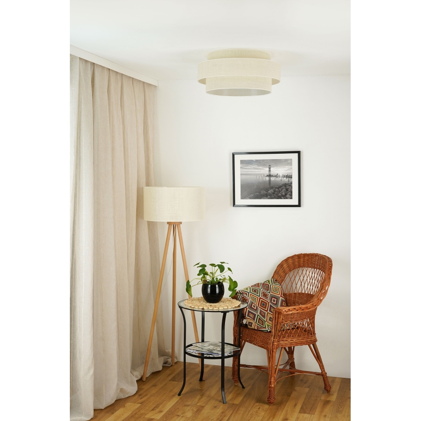 Brilagi - Φωτιστικό οροφής SPACE YUTE LED/12W/230V διάμετρος 50 cm 3000K/4000K/6400K κρεμ