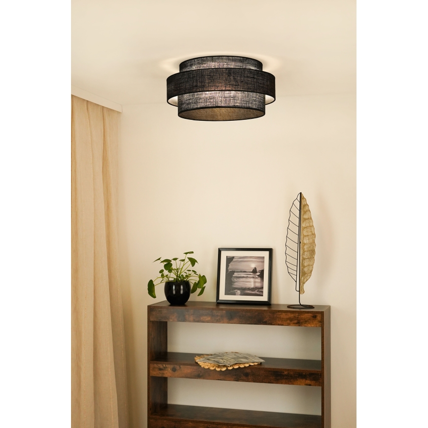 Brilagi - Φωτιστικό οροφής SPACE YUTE LED/12W/230V διάμετρος 50 cm 3000K/4000K/6400K μαύρο