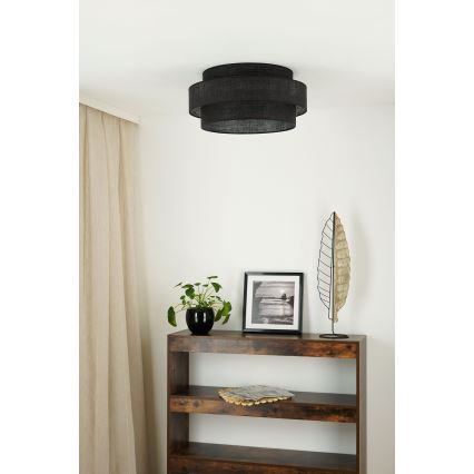 Brilagi - Φωτιστικό οροφής SPACE YUTE LED/12W/230V διάμετρος 50 cm 3000K/4000K/6400K μαύρο