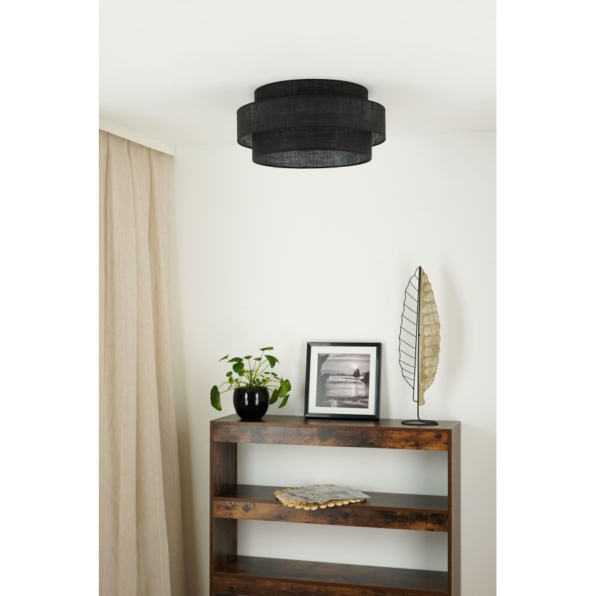 Brilagi - Φωτιστικό οροφής SPACE YUTE LED/12W/230V διάμετρος 50 cm 3000K/4000K/6400K μαύρο