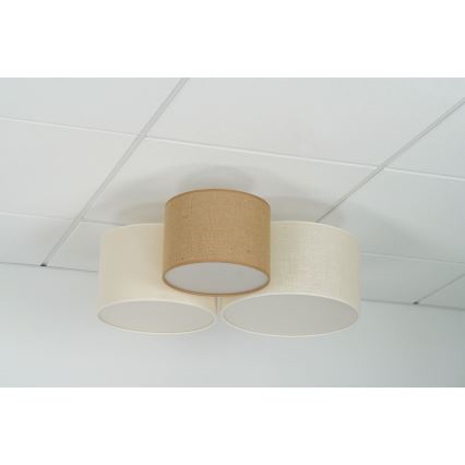Brilagi - Φωτιστικό οροφής ΑΡΑΧΝΗ 3xE27/15W/230V μπεζ/κρεμ