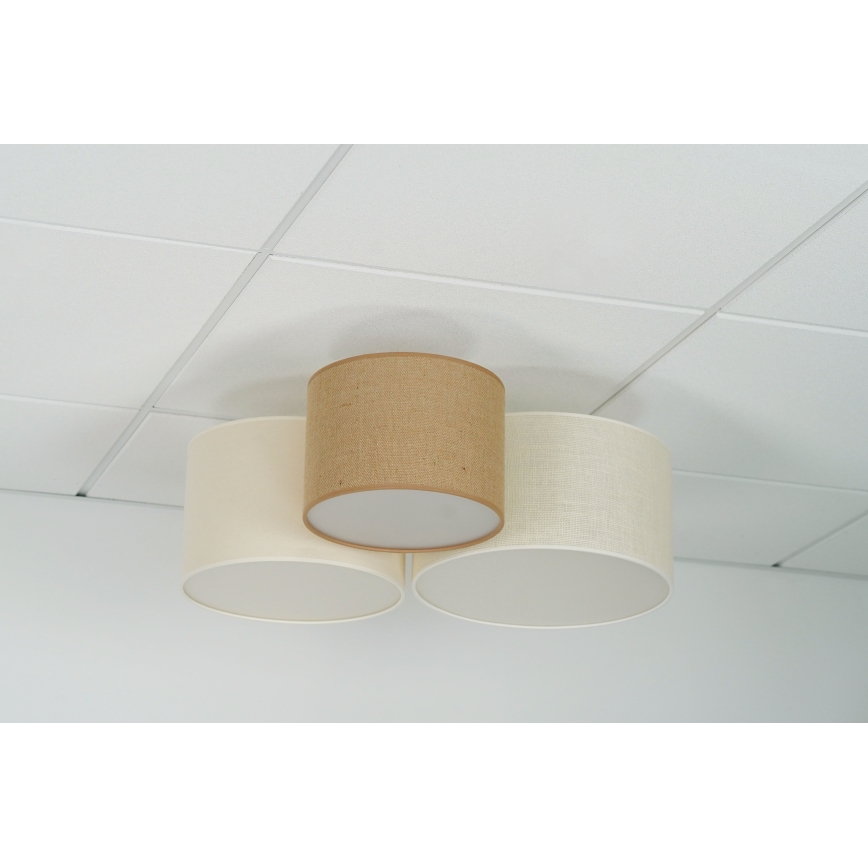 Brilagi - Φωτιστικό οροφής ΑΡΑΧΝΗ 3xE27/15W/230V μπεζ/κρεμ