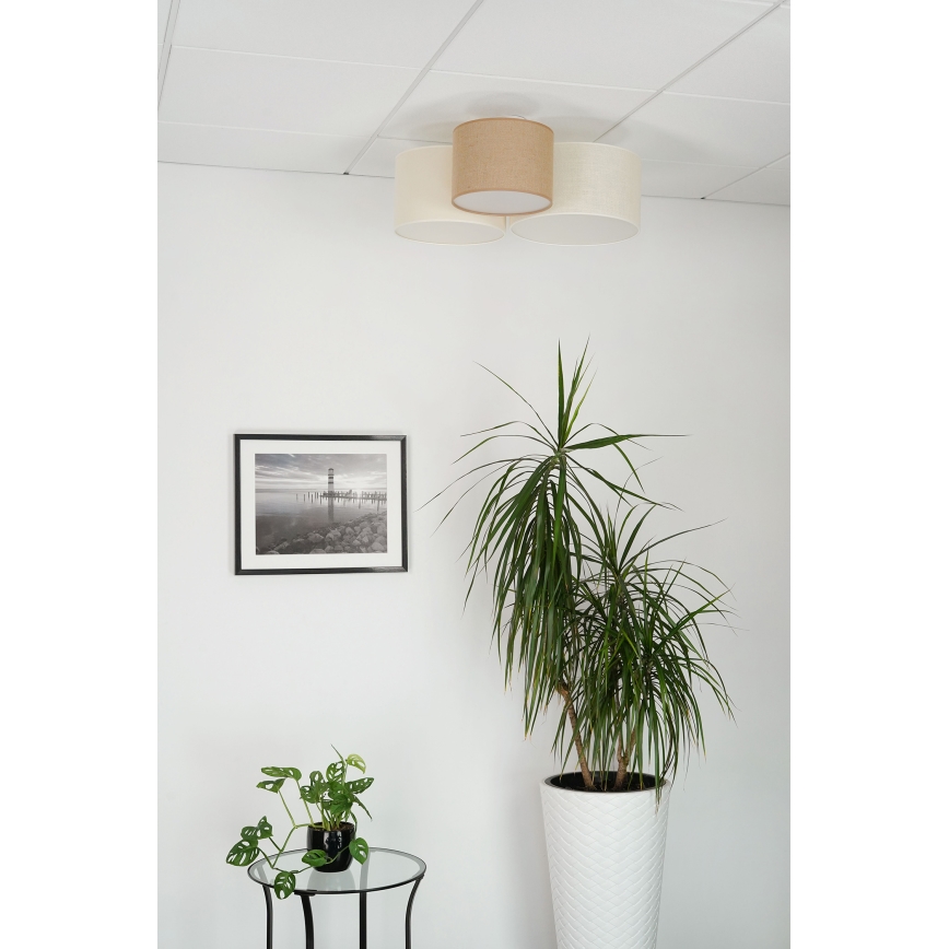 Brilagi - Φωτιστικό οροφής ΑΡΑΧΝΗ 3xE27/15W/230V μπεζ/κρεμ