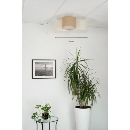 Brilagi - Φωτιστικό οροφής ΑΡΑΧΝΗ 3xE27/15W/230V μπεζ/κρεμ