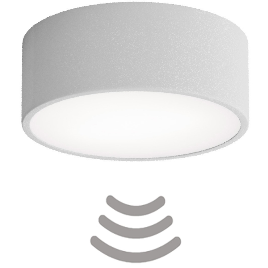Brilagi - Φωτιστικό οροφής με αισθητήρα CLARE 1xE27/24W/230V διάμετρος 20 cm γκρι