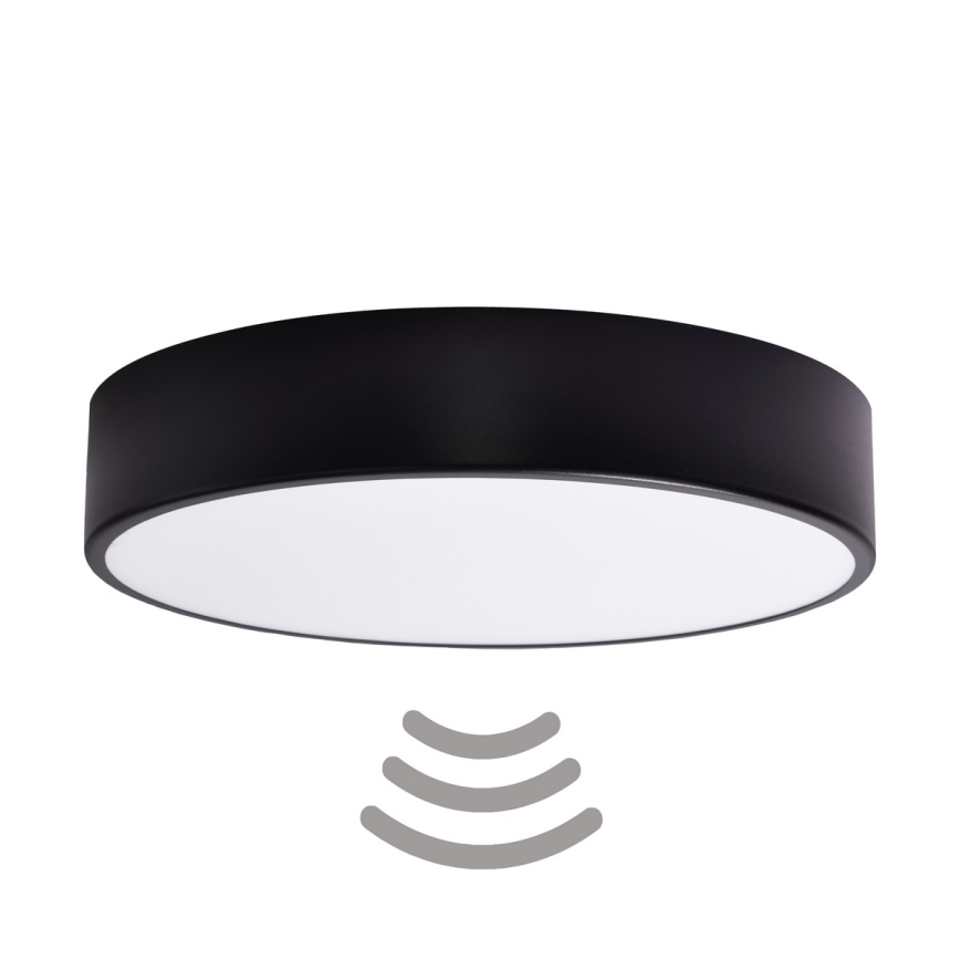 Brilagi - Φωτιστικό οροφής με αισθητήρα CLARE 3xE27/24W/230V διάμετρος 40 cm μαύρο