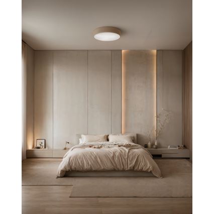 Brilagi - Φωτιστικό οροφής με αισθητήρα CLARE 3xE27/24W/230V διάμετρος 40 cm μπεζ