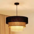 Brilagi - Φωτιστικό οροφής με καλώδιο ASPEN LUNETA 1xE27/15W/230V διάμ. 45 εκ. μαύρο/μπεζ/κρεμ