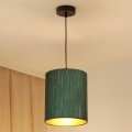 Brilagi - Φωτιστικό οροφής με καλώδιο BOSTON ROLLER 1xE27/15W/230V διάμ. 21 εκ. άχυρο πράσινο/χρυσό