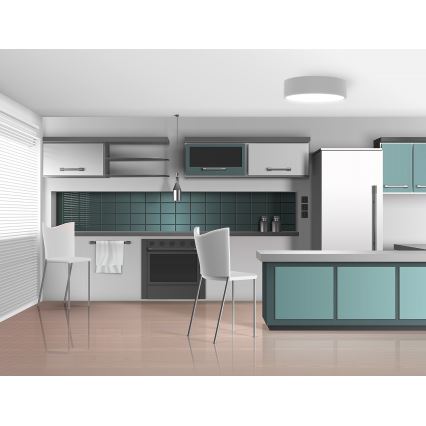Brilagi - Φωτιστικό οροφής μπάνιου CLARE 2xE27/24W/230V διάμετρος 30 cm IP54 γκρι
