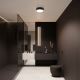 Brilagi - Φωτιστικό οροφής μπάνιου CLARE 2xE27/24W/230V διάμετρος 30 cm μαύρο IP54