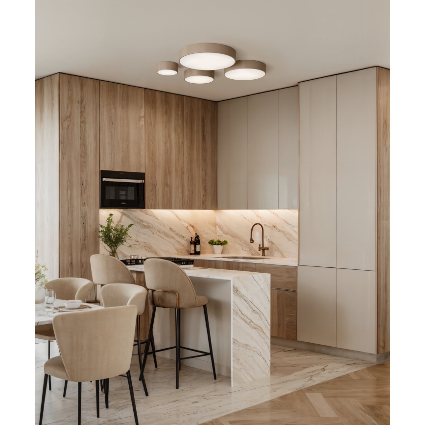 Brilagi - Φωτιστικό οροφής μπάνιου CLARE 3xE27/24W/230V διάμετρος 40 cm IP54 μπεζ