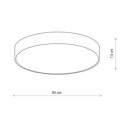 Brilagi - Φωτιστικό οροφής μπάνιου CLARE 4xE27/24W/230V διάμετρος 50 cm IP54 μπεζ