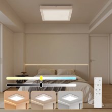 Brilagi - Φωτιστικό οροφής μπάνιου dimming LED FRAME SMART LED/24W/230V 3000-6000K IP44 λευκό + τηλεχειριστήριο