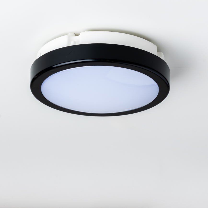 Brilagi - Φωτιστικό οροφής μπάνιου LED PERA LED/12W/230V διάμετρος 18 cm IP65 μαύρο