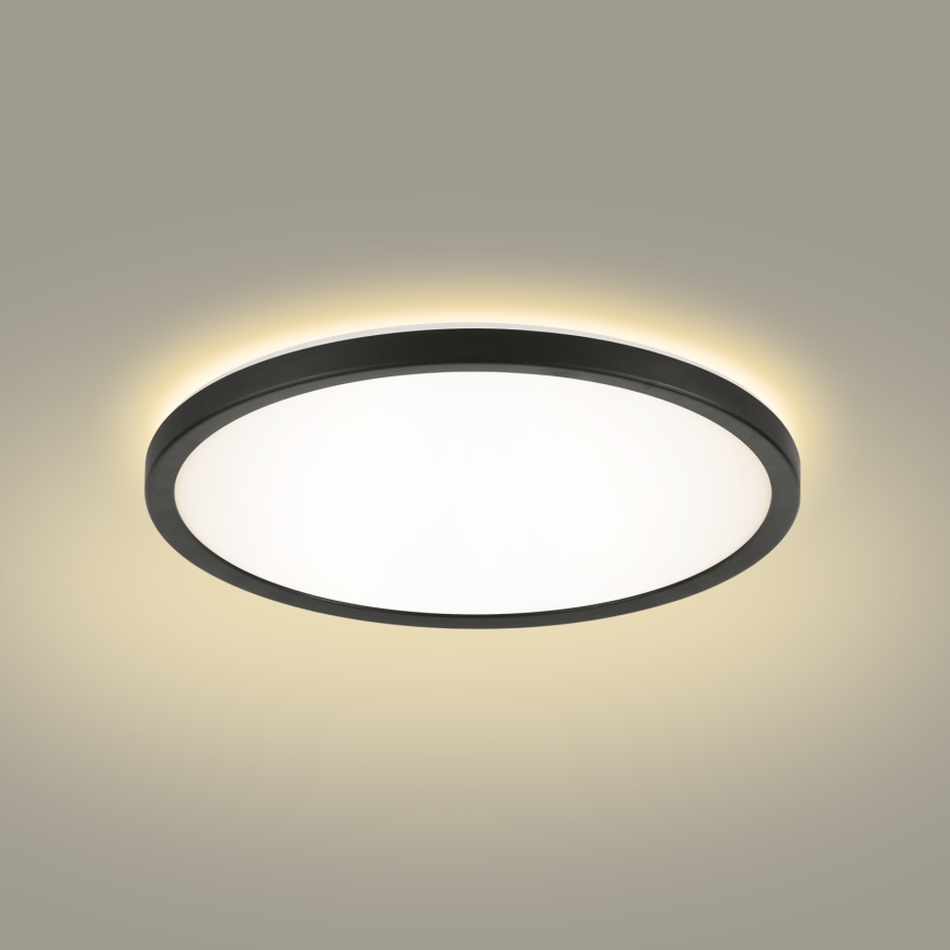 Brilagi - Φωτιστικό οροφής μπάνιου LED ULTRA SLIM LED/12W/230V διάμετρος 22,5 cm μαύρο IP54