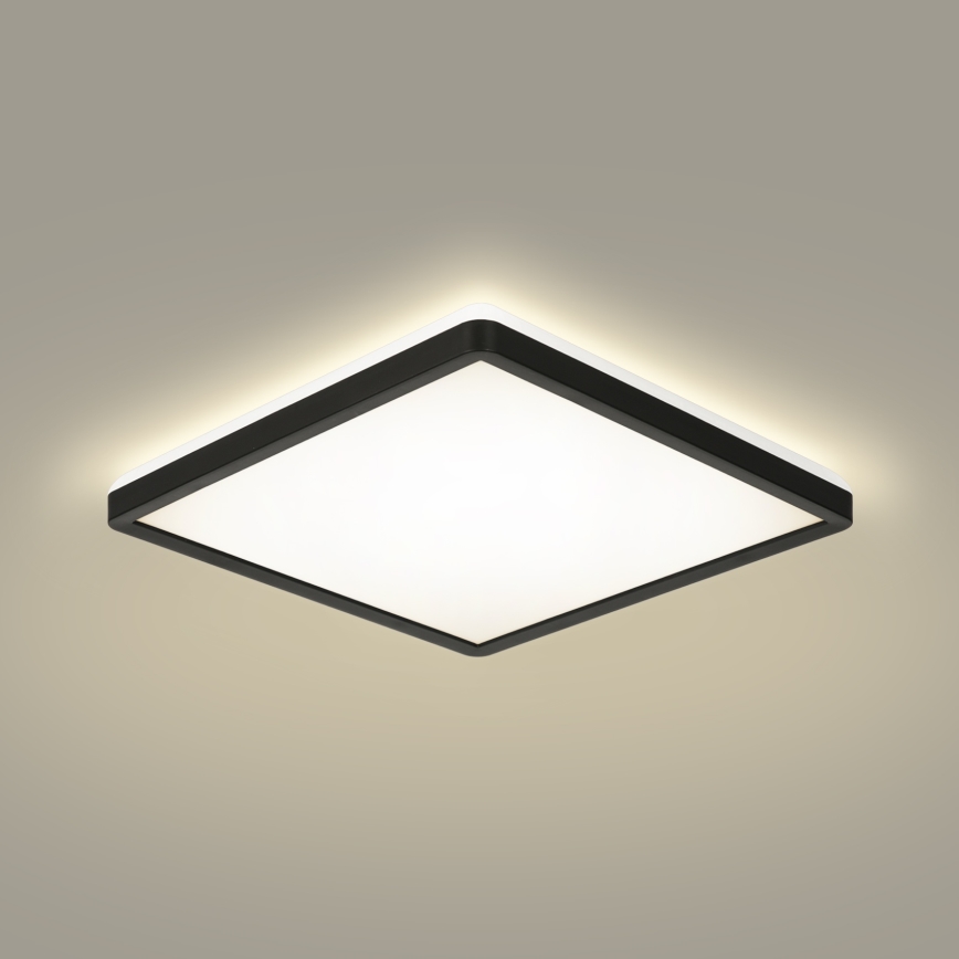 Brilagi - Φωτιστικό οροφής μπάνιου LED ULTRA SLIM LED/18W/230V 30x30 cm μαύρο IP54