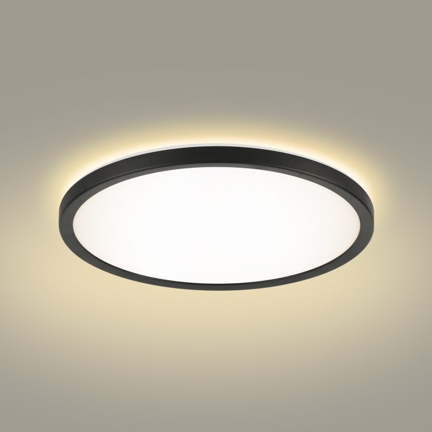 Brilagi - Φωτιστικό οροφής μπάνιου LED ULTRA SLIM LED/18W/230V διάμετρος 30 cm μαύρο IP54