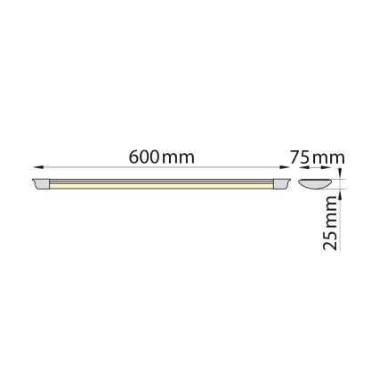 Brilagi - Φωτιστικό πάγκου κουζίνας LED AVERO LED/16W/230V 60 cm