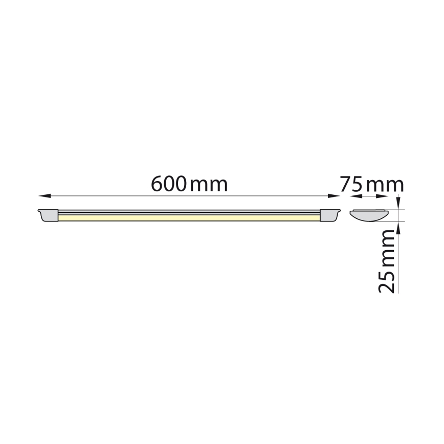 Brilagi - Φωτιστικό πάγκου κουζίνας LED AVERO LED/16W/230V 60 cm