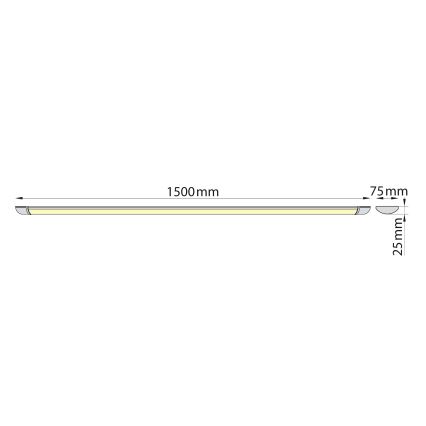 Brilagi - Φωτιστικό πάγκου κουζίνας LED LUMA LED/40W/230V 150 cm