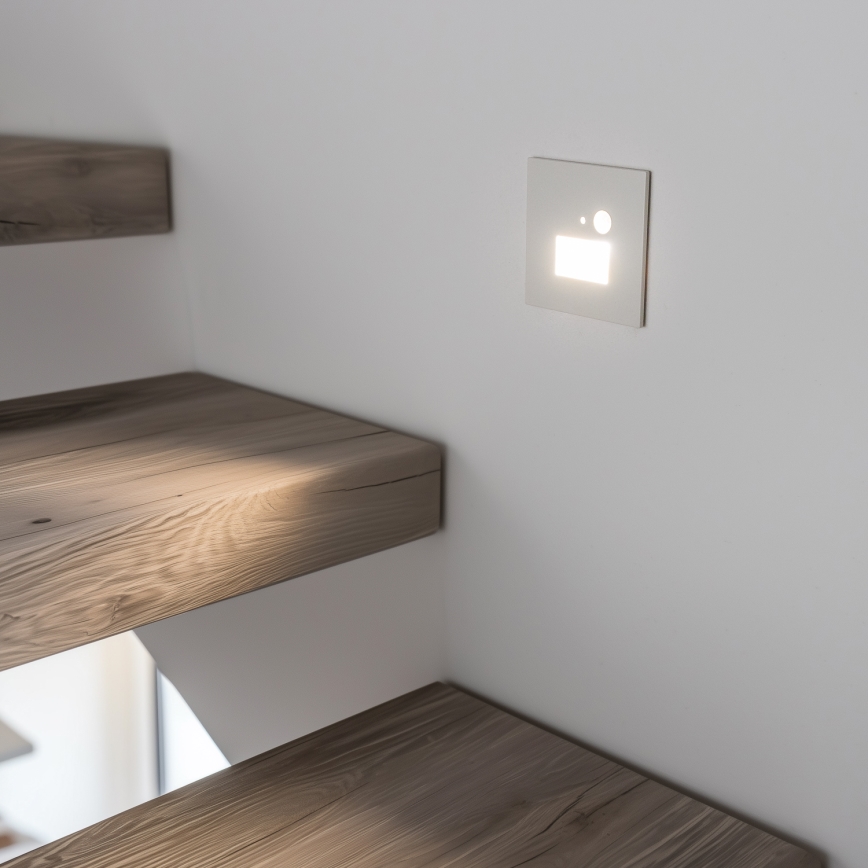 Brilagi - Φωτιστικό σκάλας LED με αισθητήρα κίνησης JACK LED/1,5W/230V 3000K/4000K/6500K λευκό