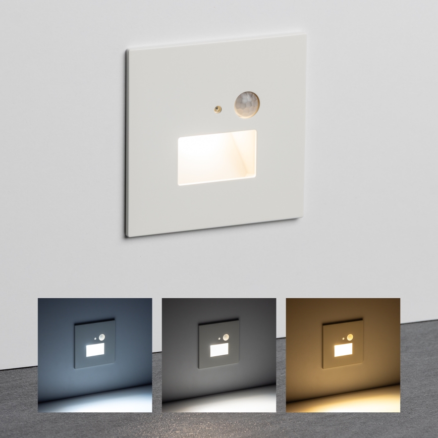 Brilagi - Φωτιστικό σκάλας LED με αισθητήρα κίνησης JACK LED/1,5W/230V 3000K/4000K/6500K λευκό