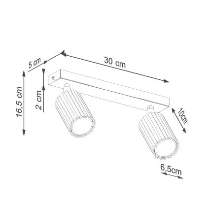 Brilagi - Φωτιστικό σποτ CRESTO 2xGU10/10W/230V χρυσό