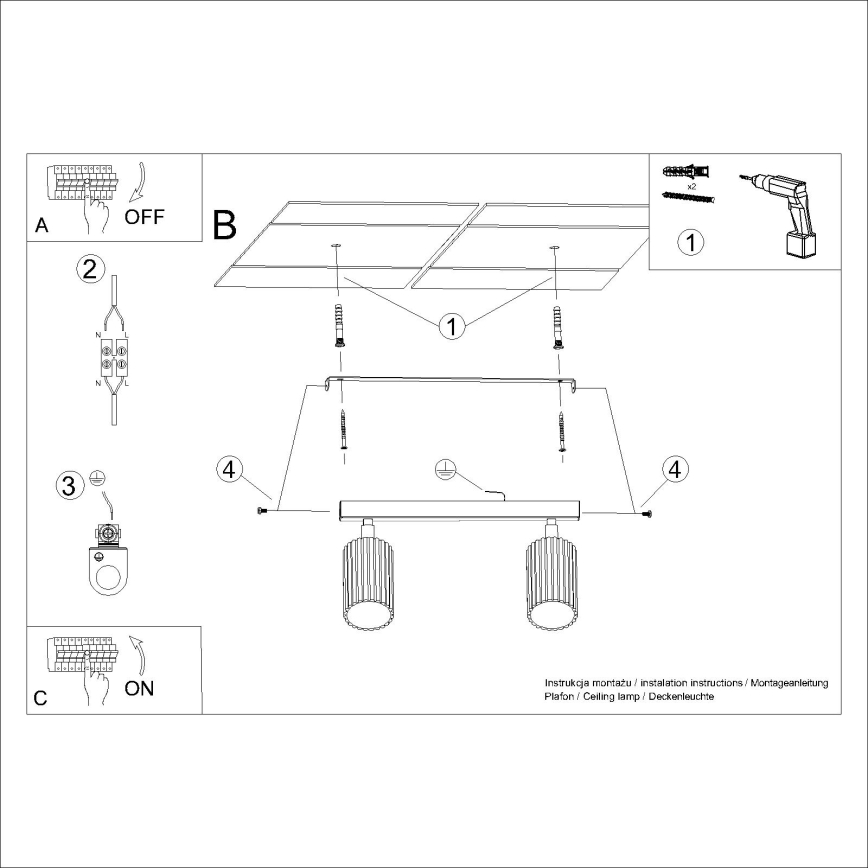 Brilagi - Φωτιστικό σποτ CRESTO 2xGU10/10W/230V χρυσό