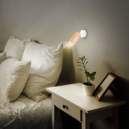 Brilagi - Φωτιστικό σποτ SELE 1xGU10/30W/230V λευκό/δρύινο ντεκόρ