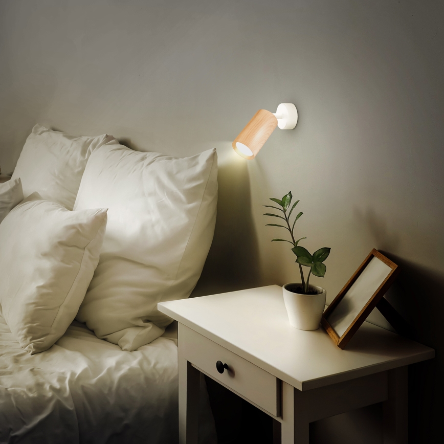 Brilagi - Φωτιστικό σποτ SELE 1xGU10/30W/230V λευκό/δρύινο ντεκόρ