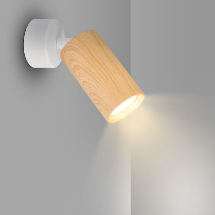 Brilagi - Φωτιστικό σποτ SELE 1xGU10/30W/230V λευκό/δρύινο ντεκόρ