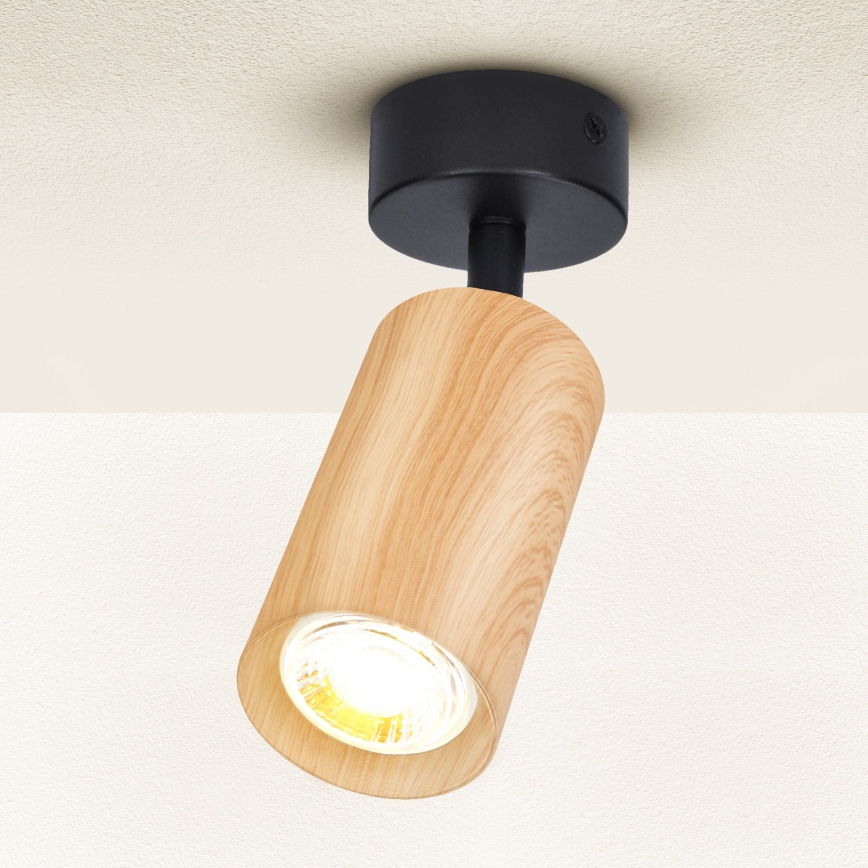 Brilagi - Φωτιστικό σποτ SELE 1xGU10/30W/230V μαύρο/δρύινο ντεκόρ