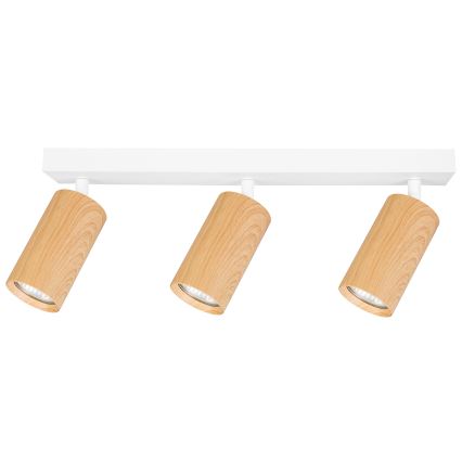 Brilagi - Φωτιστικό σποτ SELE 3xGU10/30W/230V λευκό/δρύινο ντεκόρ