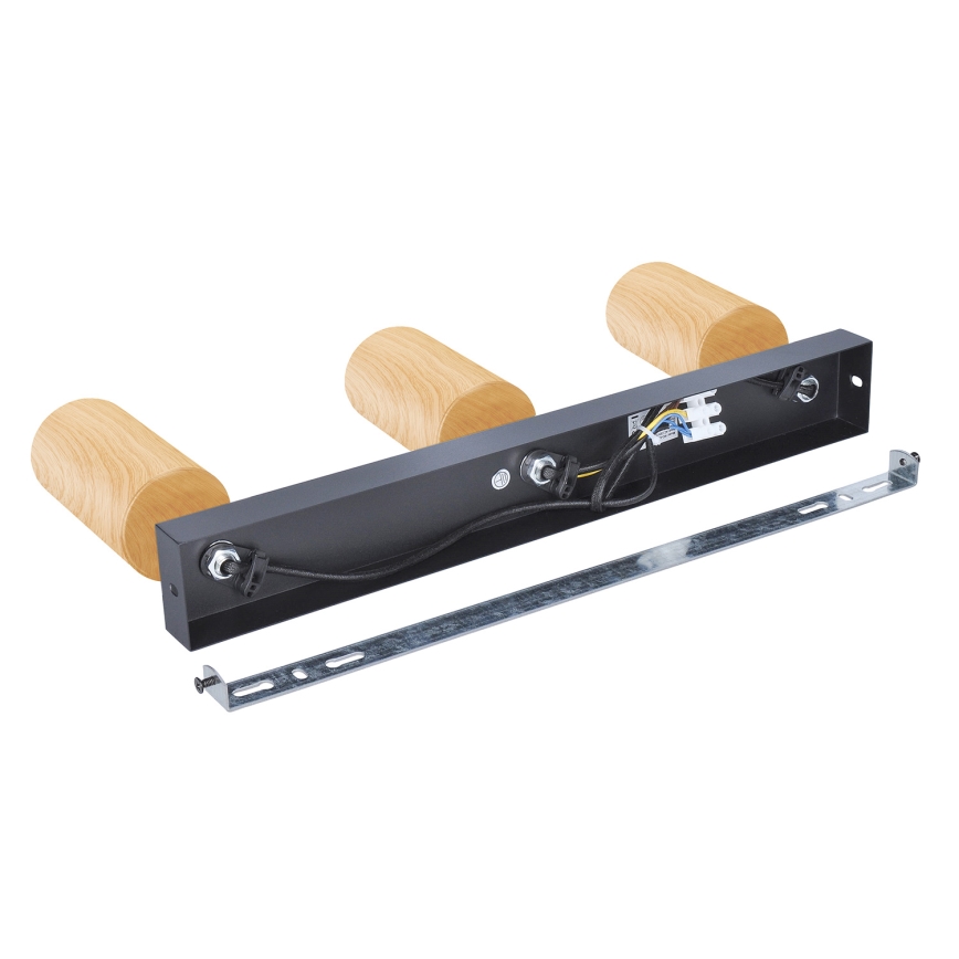 Brilagi - Φωτιστικό σποτ SELE 3xGU10/30W/230V μαύρο/δρύινο ντεκόρ