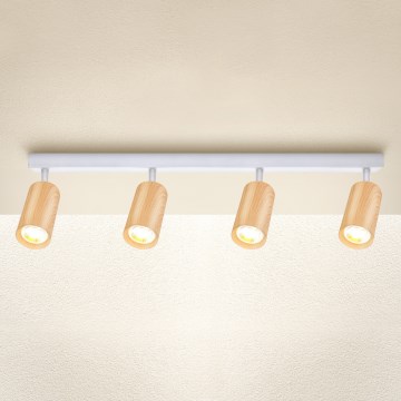 Brilagi - Φωτιστικό σποτ SELE 4xGU10/30W/230V λευκό/δρύινο ντεκόρ