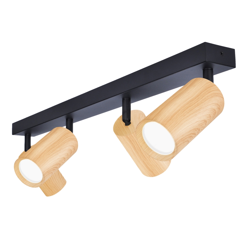 Brilagi - Φωτιστικό σποτ SELE 4xGU10/30W/230V μαύρο/δρύινο ντεκόρ