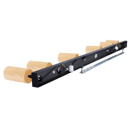 Brilagi - Φωτιστικό σποτ SELE 6xGU10/30W/230V μαύρο/δρύινο ντεκόρ