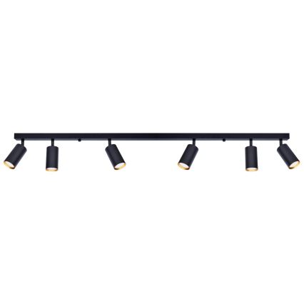 Brilagi - Φωτιστικό σποτ SELE 6xGU10/30W/230V μαύρο/χρυσαφί