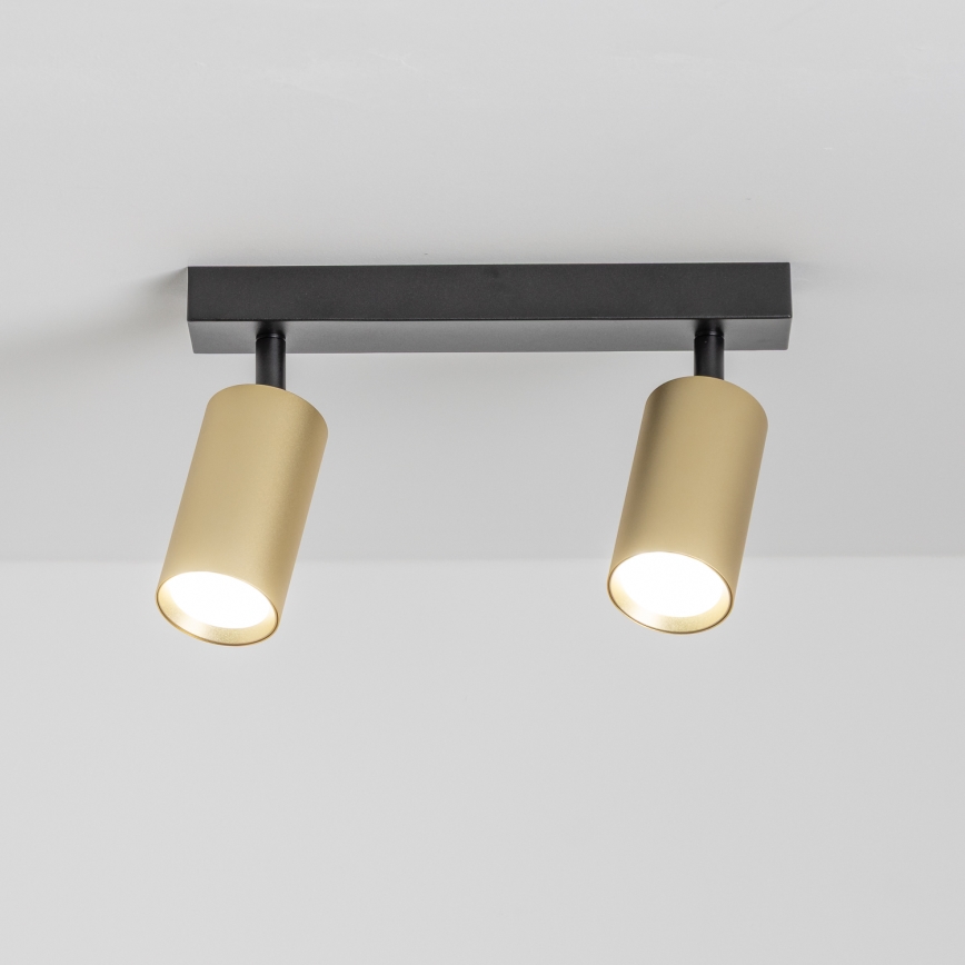 Brilagi - Φωτιστικό σποτ SELE GOLDEN 2xGU10/30W/230V μαύρο/χρυσό