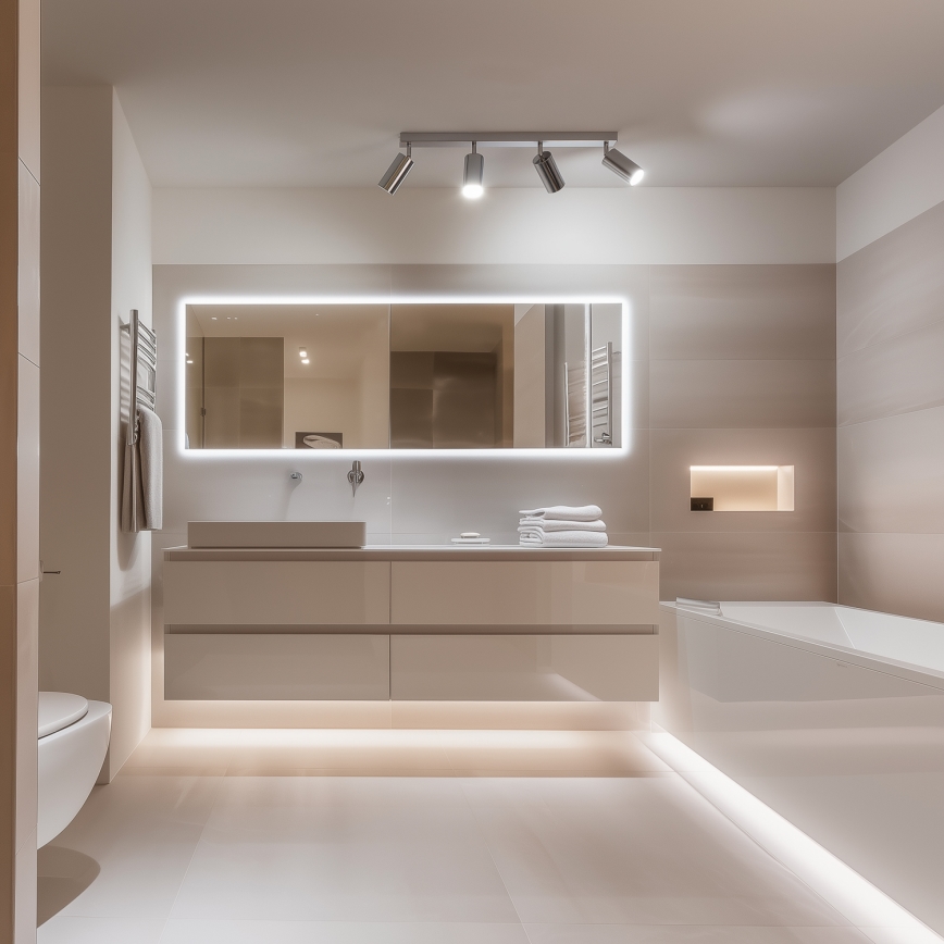 Brilagi - Φωτιστικό σποτ μπάνιου SELE 4xGU10/30W/230V IP44 γυαλιστερό χρώμιο