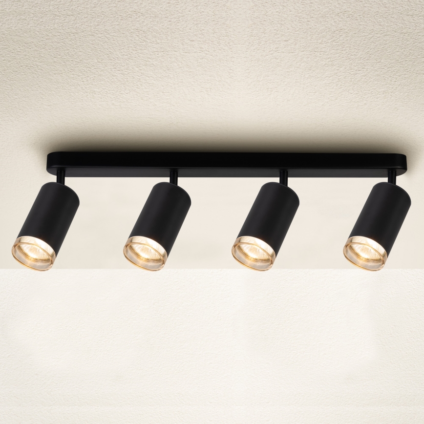 Brilagi - Φωτιστικό σποτ μπάνιου SELE 4xGU10/30W/230V IP44 μαύρο